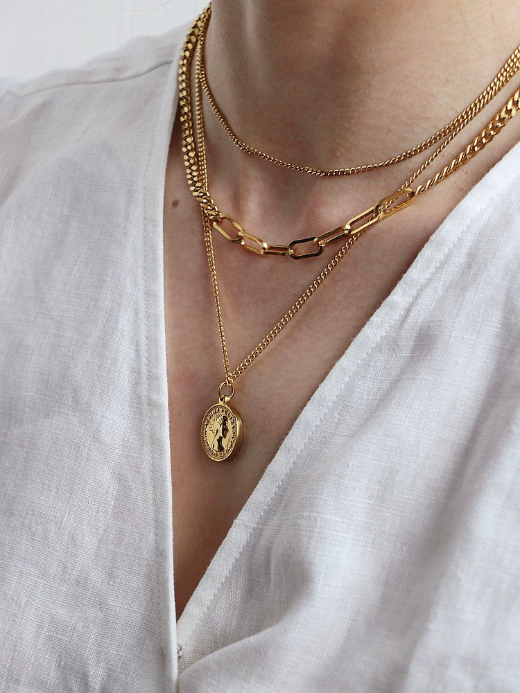 ヨーロッパとアメリカの女王の肖像画のネックレス アレルギーフリー