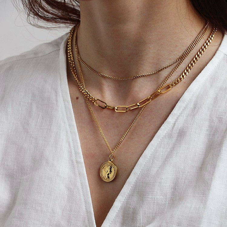 ヨーロッパとアメリカの女王の肖像画のネックレス アレルギーフリー