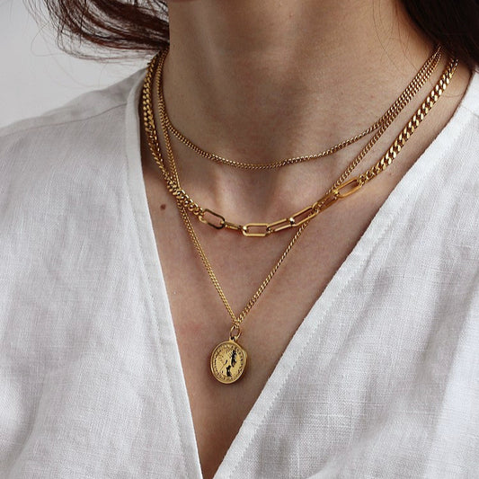 ヨーロッパとアメリカの女王の肖像画のネックレス アレルギーフリー