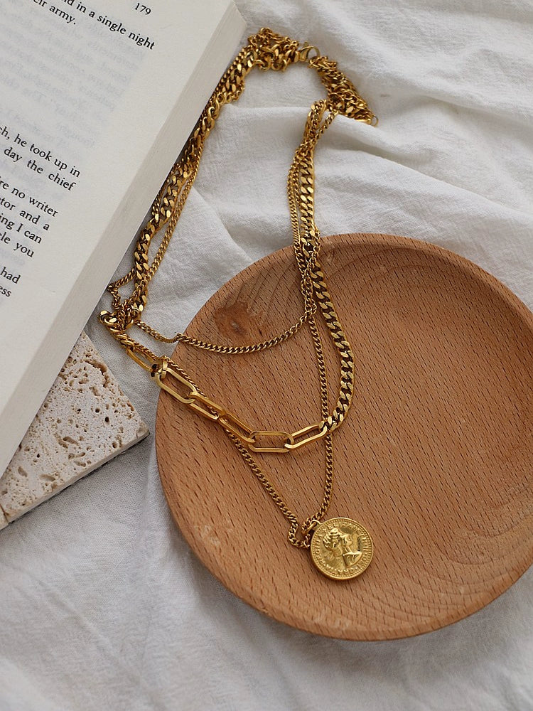 ヨーロッパとアメリカの女王の肖像画のネックレス アレルギーフリー