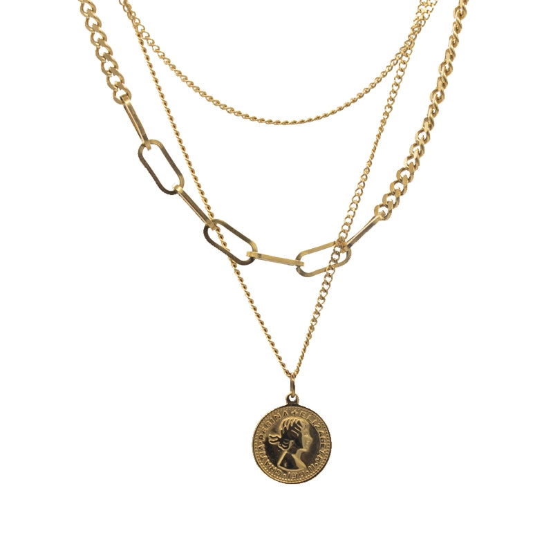 ヨーロッパとアメリカの女王の肖像画のネックレス アレルギーフリー