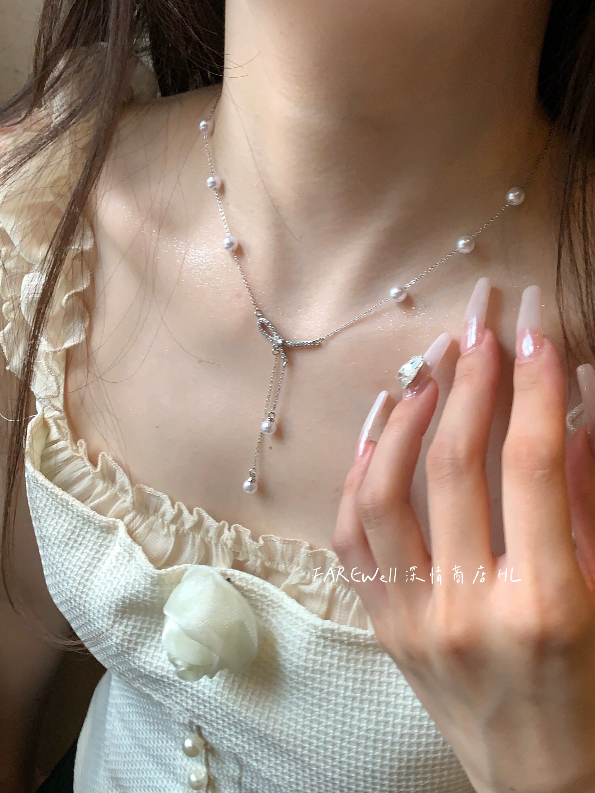 チタン鋼の色あせないタッセルネックレス09