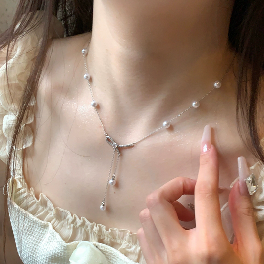 チタン鋼の色あせないタッセルネックレス09