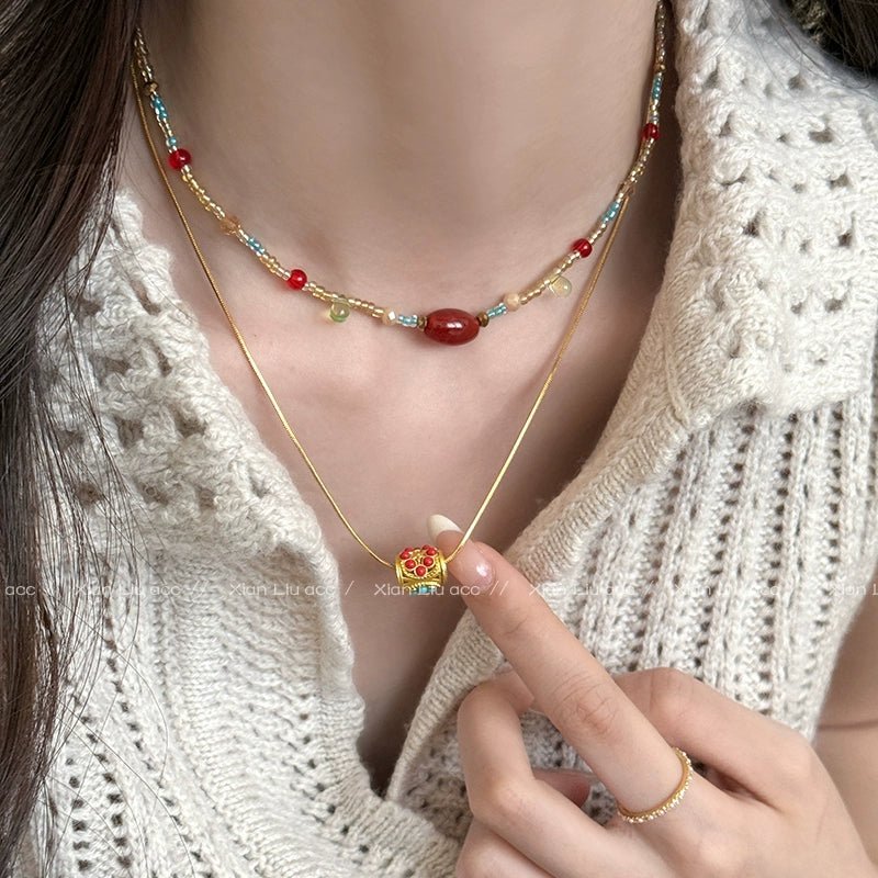 Colorful stones sway